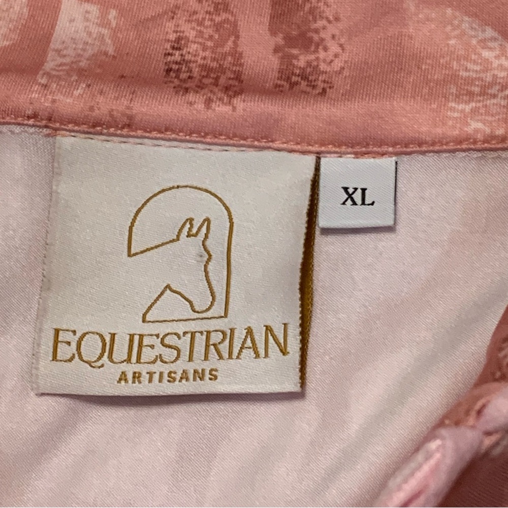 Equestrian Artisans Pink Patterned Long Sleeve To… - image 2